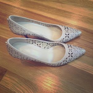 MICHAEL Michael Kors Nude Leather Heels, Size 9